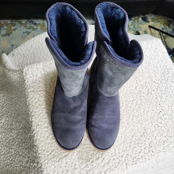 UGG Amie Wedge Boot navy blue bootie women's bootie SIZE 6 - Picture 3 of 7